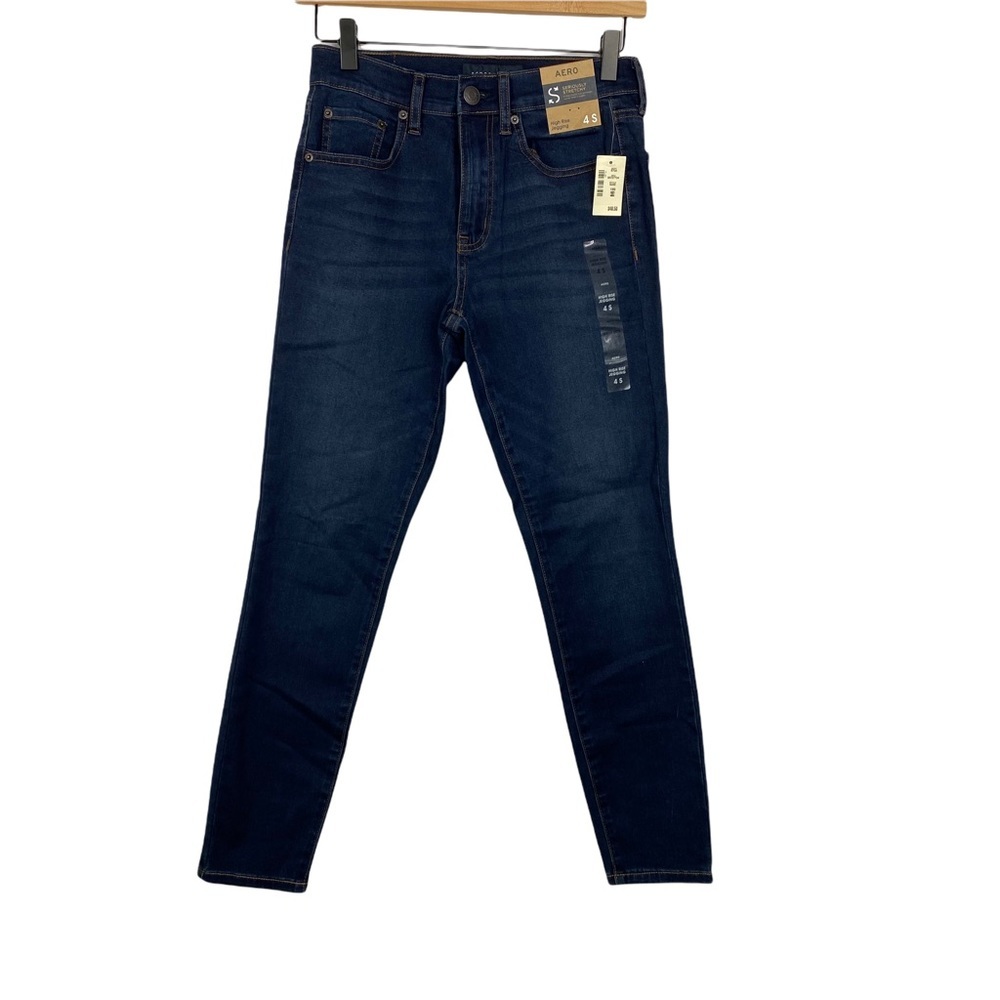 Aeropostale Seriously such a high rise jeggings jeans dark wash size 4S